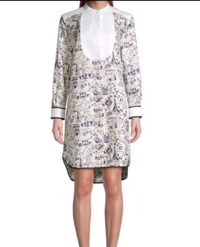 Abito Camicia Stampato Tory Burch 0 $598 Stampa Viaggio Toilette