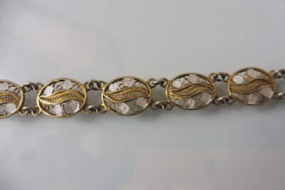 schönes ,altes ,feines Armband , 800 Silber vergoldet - Bild 1 von 4