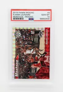 2019 Panini Mosaic Kawhi Leonard Montage Mosaic #8 Kawhi Leonard PSA 10 Clippers - Picture 1 of 2