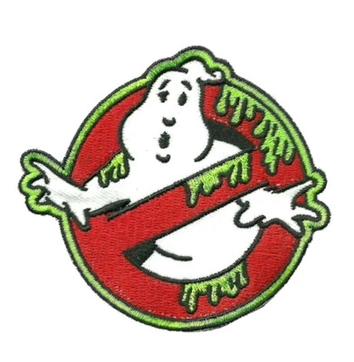 Ghostbusters No Ghost Green Slime Patch Embroidered Iron-On Applique Halloween - Image 1 of 4