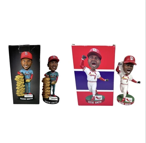 Ozzie Smith Lot of 2 St. Louis Cardinals 13 Gold Glove & Springfield Bobbleheads Cover