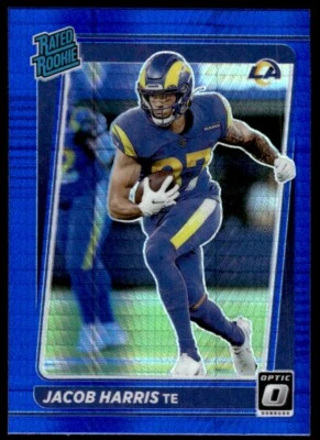 2021 Donruss Optic BLUE PRIZM Jacob Harris Rookie Los Angeles Rams #238 - Image 1 of 2