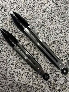 Cooking Kitchen Tongs w/ Silicone Tips Stainless Steel tongs for Cook 9" and 12" - Picture 1 of 3