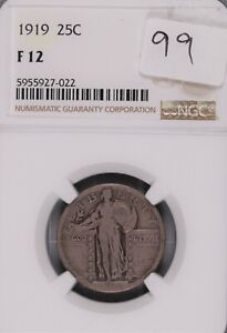 1919 Standing Liberty Silver Quarter NGC F-12 #022