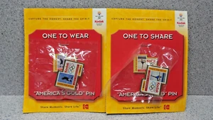 2002 SALT LAKE CITY KODAK OLYMPIC SPILLE UNA DA INDOSSARE UNA DA CONDIVIDERE #581 - Foto 1 di 7