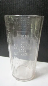 Vintage SILVER & CO NEW YORK Clear GLASS 1 QUART MEASURING JAR (eo) - Picture 1 of 8