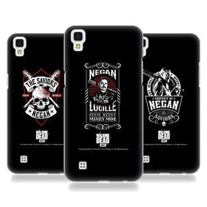 OFFICIAL AMC THE WALKING DEAD NEGAN BIKER ART HARD BACK CASE FOR LG PHONES 2 - Picture 1 of 10