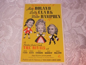 Theater Guild Original Advertising The Rivals Grand Opera House Chicago Rare - Picture 1 of 3