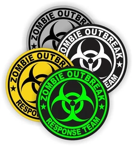 (4) Zombie Outbreak Response Team Hard Hat Aufkleber || Helm Aufkleber Etiketten ZORT - Bild 1 von 1
