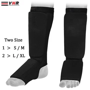 Boxing Shin Instep Pads Kids/Adults MMA Muay Thai Kickboxing Leg Foot Guards - Picture 1 of 27