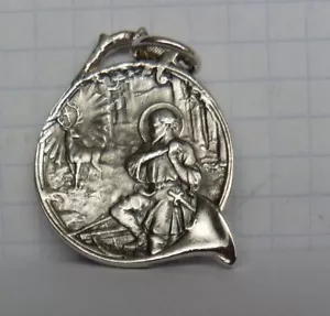 Ciondolo Sant'Uberto Patrono dei Cacciatori in argento 925 - Foto 1 di 5