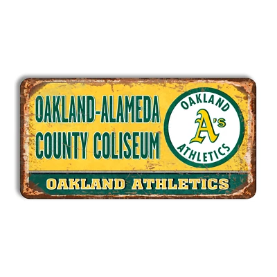 Metal sign Oakland Athletics vintage Oakland Athletics home stadium street sign - Image 1 of 4