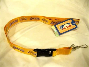 Lakers Gold with Purple Officially Licensed NBA Keychain/ID Holder Lanyard-New! - Picture 1 of 1