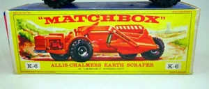 Matchbox Lesney K-6 Allis-Chalmers earth Scaper Empty Repro D Box.. - Picture 1 of 1