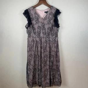 Lane Bryant NWT Black Lace Lined Sleeveless Dress Size 16 NO BELT - Picture 1 of 16