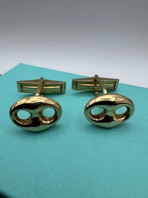 Gemelos Gucci Marina vintage de oro amarillo macizo de 18 k - italianos Foto 1 de 4