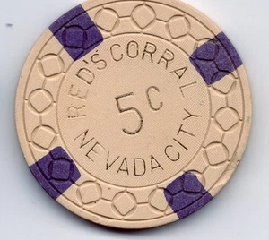 Sala de tarjetas: Red's Corral 5 centavos; Nevada City, California - Imagen 1 de 2