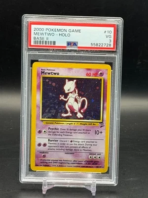 PSA 3 VG Mewtwo Base Set 2 Holo Rare Pokemon 10/130 - Image 1 of 2