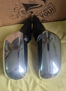 AUDI A3 S3 8L MK1 OEM ONE PAIR OF CHROMED ALUMINIUM WING MIRRORS WITH BLUE GLASS - Picture 1 of 21