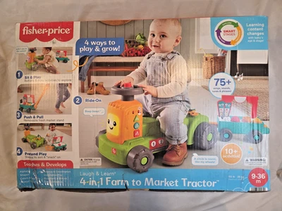 Tractor Fisher-Price Laugh & Learn 4 en 1 de granja a mercado nuevo sellado SL Foto 1 de 4