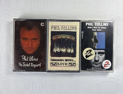 PHIL COLLINS Cassette 3x Tapes 4x Albums Bundle. Tested and Working - See Photos - Image 1 of 4
