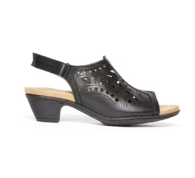 Sandalias Rockport Cobb Hill para mujer Abbott Hi Vamp de cuero negro talla 7,5 Foto 1 de 4