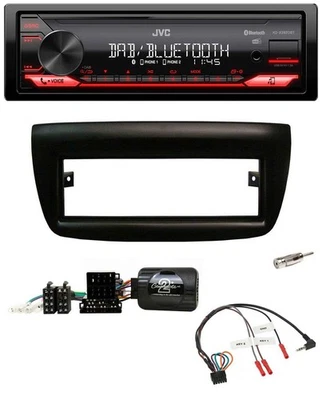 JVC Bluetooth USB DAB Lenkrad Autoradio für Fiat Doblo 2012-2015 schwarz - Bild 1 von 4