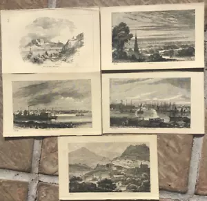 Grabados antiguos c. 1880 (15) - Liverpool, Buda, Halifax N.S., Pontypool, Pisa - Imagen 1 de 2
