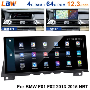12.3'' Ultra-thin Screen Android Car GPS Multimedia For BMW F01 F02 2013-15 NBT - Foto 1 di 19