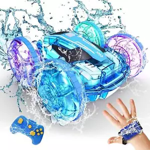 Children's amphibious RC car and boat, 4WD remote control stunt car - Picture 1 of 20