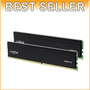 Crucial Pro 32GB DDR4 UDIMM RAM - 3200MHz Performance Amplifier for Desktops - Picture 1 of 7