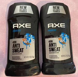 AXE Anarchy Antiperspirant Deodorant Stick 48 Hours Anti Sweat 2.7 oz, pack of 2 - Picture 1 of 7
