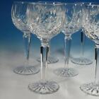 Waterford Crystal - Lismore Pattern - 6 Wine Hocks Goblets Glasses - 7 3/8 inch