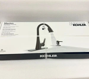 Kohler Maxton Touchless Pull-Down Kitchen Faucet Matte Black - Picture 1 of 1