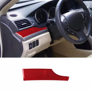 Cubierta interior del tablero de instrumentos del lado del conductor de fibra de carbono roja para Acura TSX 2009-14 - Imagen 1 de 13