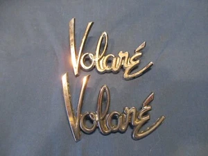 Vintage Plymouth Volare pair of metal script emblems 4022352 trim OEM mopar - Bild 1 von 20