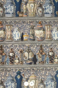 Anthropologie Mind the Gap Ceramic Wonders Wallpaper in Blue - Picture 1 of 10