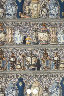 Papel pintado Anthropologie Mind the Gap Ceramic Wonders en azul Foto 1 de 4