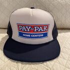 Vintage Pay N Pak Blue Snapback Baseball Hat Or Cap Trucker Mesh Back