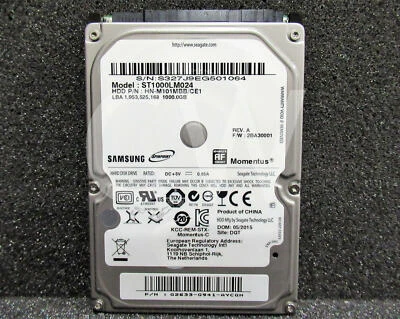Seagate MOMENTUS ST1000LM024 1TB 5.4K RPM 3Gb/s 2.5" SATA LAPTOP HDD Hard Drive - Image 1 of 2
