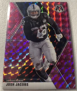 JOSH JACOBS Pink Camo Prizm Parallel  Mosaic Football 2020  Raiders #104 - Picture 1 of 2