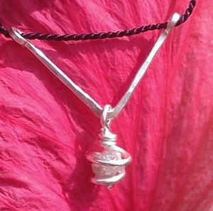 Raw Diamond Necklace In 925 Silver. Rough Diamond Jewelry. Raw Diamond Pendant! - Picture 1 of 12