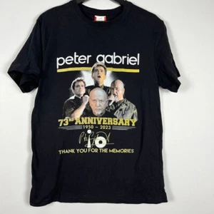 Peter Gabriel 73Rd Anniversary 1950-2023 Tour Men T-shirt Black Size M - Picture 1 of 8