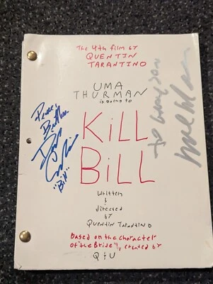 KILL BILL shooting script MICHAEL MADSEN and DAVID CARRADINE signed - Image 1 of 3