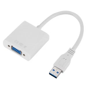 Adaptador de pantalla de video USB 3.0 a VGA 1080P convertidor multipantalla (blanco) - Imagen 1 de 12