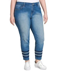 Tommy Hilfiger Plus Size Greenwich Embellished Indigo Fade 14W - Picture 1 of 7