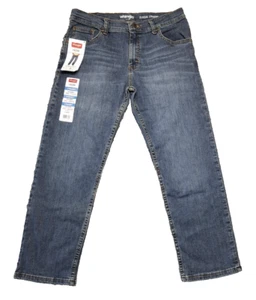Wrangler Boys Classic Straight Jeans Size 14 Husky Adjustable Waist Free Stretch - Picture 1 of 11