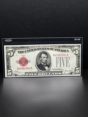 1928- $5 DOLLARS BILL Very Nice Piece For Your Collection . - Image 1 of 4