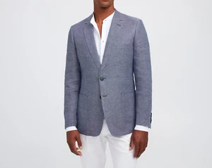 BNWT - Calibre Delave Linen End on End Blazer Light Denim - Size: 44 RRP.: $769 - Picture 1 of 9
