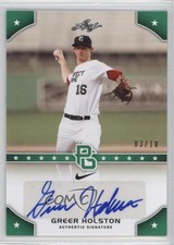 2015 Leaf Perfect Game National Showcase Green /10 Greer Holston #PG-GH2 Auto